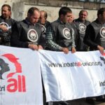 Workers, lead by the MMWU, rally in Kachkanar on 28 February 2016. Photo: MMWU