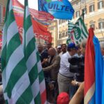 Protesta en Roma, foto de Uiltec-Uil