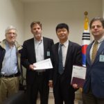 North American affiliates USW and UAW delivered a protest letter and met with the South Korean Embassy in Washington DC.