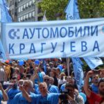 Manifestación de trabajadores/as de FIAT y sus simpatizantes. Foto: SSMS