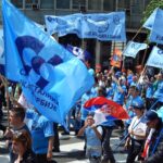 Manifestación de trabajadores/as de FIAT y sus simpatizantes. Foto: SSMS