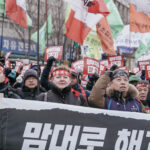 Kemperle a rejoint 5.000 personnes lors d’un rassemblement à Séoul le 23 janvier. Photo: IndustriALL/Jun Michael Park
