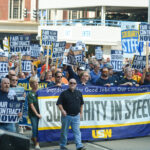 US steelworkers march. Photo: USW
