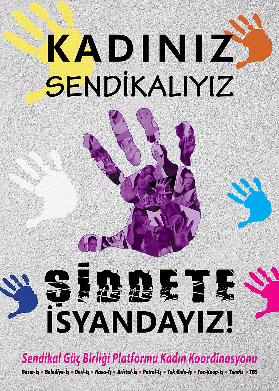 Poster of IndustriALL Turkish affiliate Petrol-Is launching a campaign “Violence Against Women”. Their actions will start on 19 November through 25 November. On 19 November, the group will get together around tram station at Taksim square, and blow balloons with the slogan “We are women; we are unionized; we are in rebellion against violence”.  On the same day, the activists will install a desk in Taksim square, and distribute leaflets and pins to people. The union is planning to do the same on 21 November 