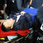 Sister Lee is taken to hospital after the hunger strike