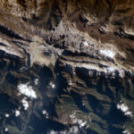 Grasberg mine from space. Photo: NASA