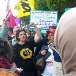 Manifestation devant l’ambassade de France à Tunis