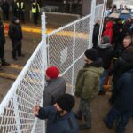 USW local 9700 members locked out of their workplace. Photo: USW