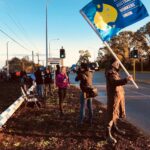 At the Kwinana picket line. Photo: AWU