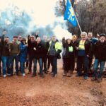 Australian Workers Union members on strike in Australia. Picture: AWU
