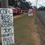 Striking coal miners at Anglo-American German Creek mine in Australia
