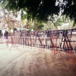 Police barricades at Freedom Park. Photo courtesy of LICADHO