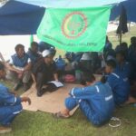 Camping outside the company gate