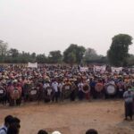 Thousands of local people attended his funeral: Photo: Ye Aung