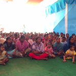 People from a displaced community