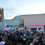 Miembros sindicales manifestándose en Basilea