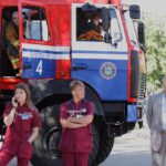 Fire brigade and ambulance personnel. PHOTO by Raman YERASHENIA, BITU