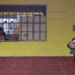 The army maintained a heavy presence within the voting centers.