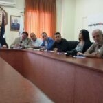 Conférence de presse à Naplouse, en Palestine