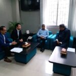 Representantes de la IndustriALL en el Ministerio de Transporte Marítimo de la India