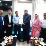 Representantes de la IndustriALL en el Ministerio de Transporte Marítimo de la India