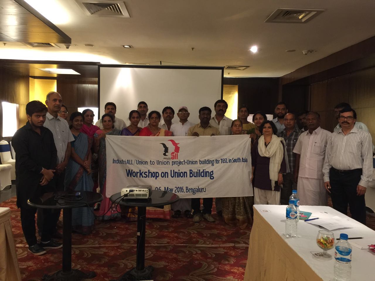 Taller de desarrollo sindical realizado los días 4 al 5 de mayo de 2016, en Bangalore, India
