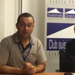 En una conferencia de prensa realizada en Ginebra el 13 de junio, Raouf Mellal habla de la represión que enfrenta como dirigente sindical en Argelia.