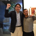 IndustriALL's assistant general secretary, Kemal Özkan (left), with Raouf Mellal. 