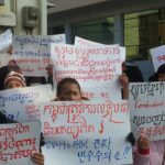 Solidarity action outside Cambodia Embassy, Seoul