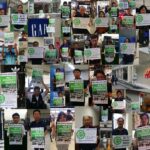 Afiliados de IndustriALL en Corea sacan autorretratos en apoyo a los trabajadores y trabajadoras de la confección de Camboya 