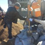 Leafleting Rio Tinto workers in Mongolia