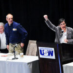 Leeann Foster, IndustriALL co-chair of the Pulp and Paper Sector fires up the USW Conference "Stand up. Speak out. For safety."