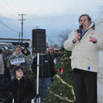 USW President Leo Gerard addresses rally