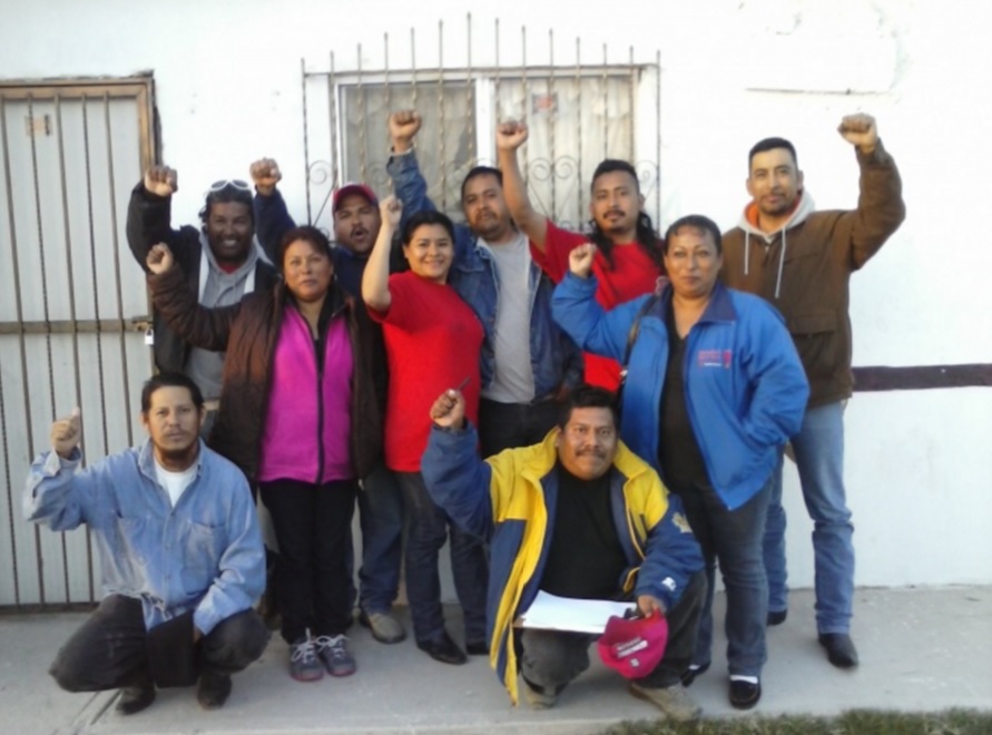 Archive photo for the international campaign for union rights in Mexico