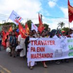Unions march against precarious work on 7 October in the Philippines
