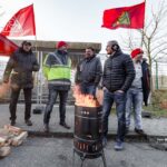IG Metall members on the picket line. Photo: Markus Scholz / IG Metall