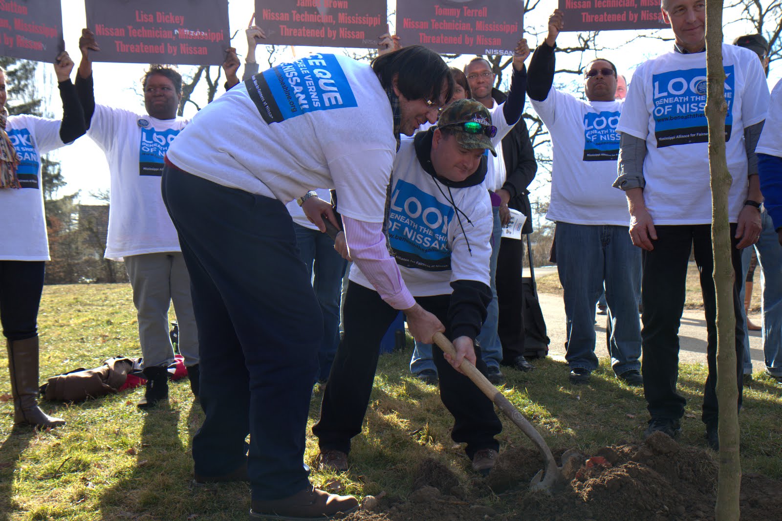Tree planting ceremony at Geneva Auto Show