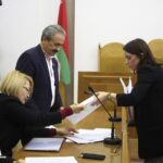 Gennady Fedynich en el tribunal de apelación de la ciudad de Minsk: Foto del Centro de Derechos Humanos "Viasna" http://spring96.org