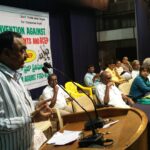 S.Q. Zama of IndustriALL affiliate, the Indian National Metalworkers’ Federation, addresses the convention on 23 July.