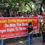 Rassemblement de soutien aux travailleurs et travailleuses licenciés chez Ansell.