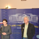 La Première Ministre de Pologne, Ewa Kopacz et Dominik Kolorz, Président de Solidarnosc Silésie.