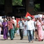 Lakhan Sahu, Organizing Secretary PCSS leading the rally on 1st July 2015