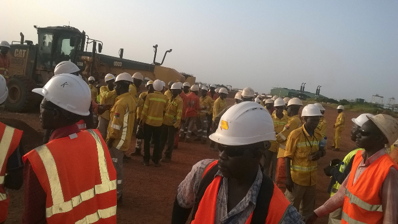 Los trabajadores en Nord Gold Bissa