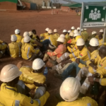 Trabajadores de huelga en Nord Gold Bissa