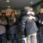 Scenes of joy over the acquittal (photo credit CCOO)