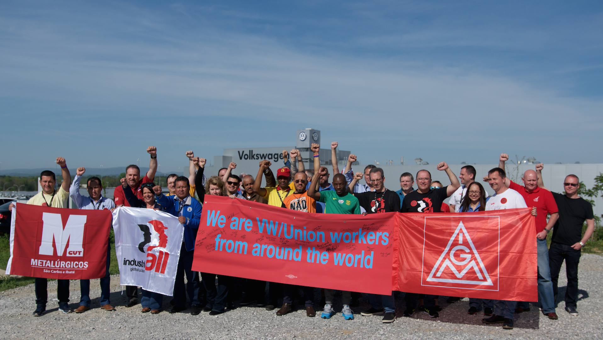Global unions at the Volkswagen plant in Chattanooga, Tennessee, April 2017