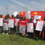 Des délégués du SACTWU manifestent au Cap-Oriental. Crédit photo : SACTWU