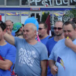 Rally next to TenarisSilcotub steel factory in Zalău, Romania, 5 August 2018