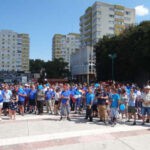 Rally next to TenarisSilcotub steel factory in Zalău, Romania, 5 August 2018