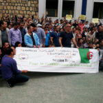 SNATEGS members strike in Bejaia, Algeria.